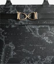 Carica l&#39;immagine nel visualizzatore di Gallery, Folk Geo Night borsa shopping Nera
