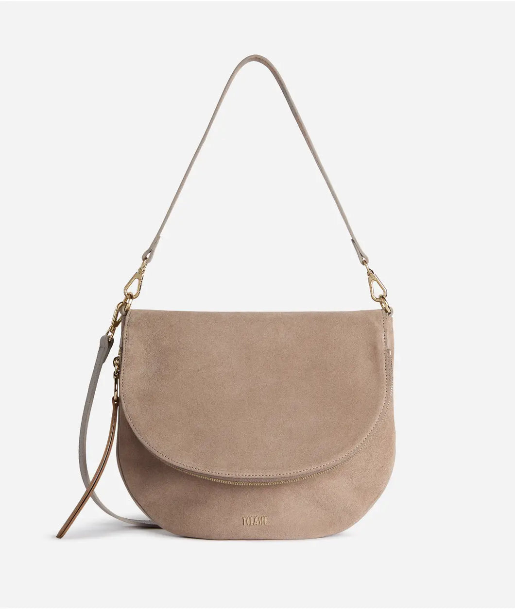 Wild Leather sottospalla con patta Greige