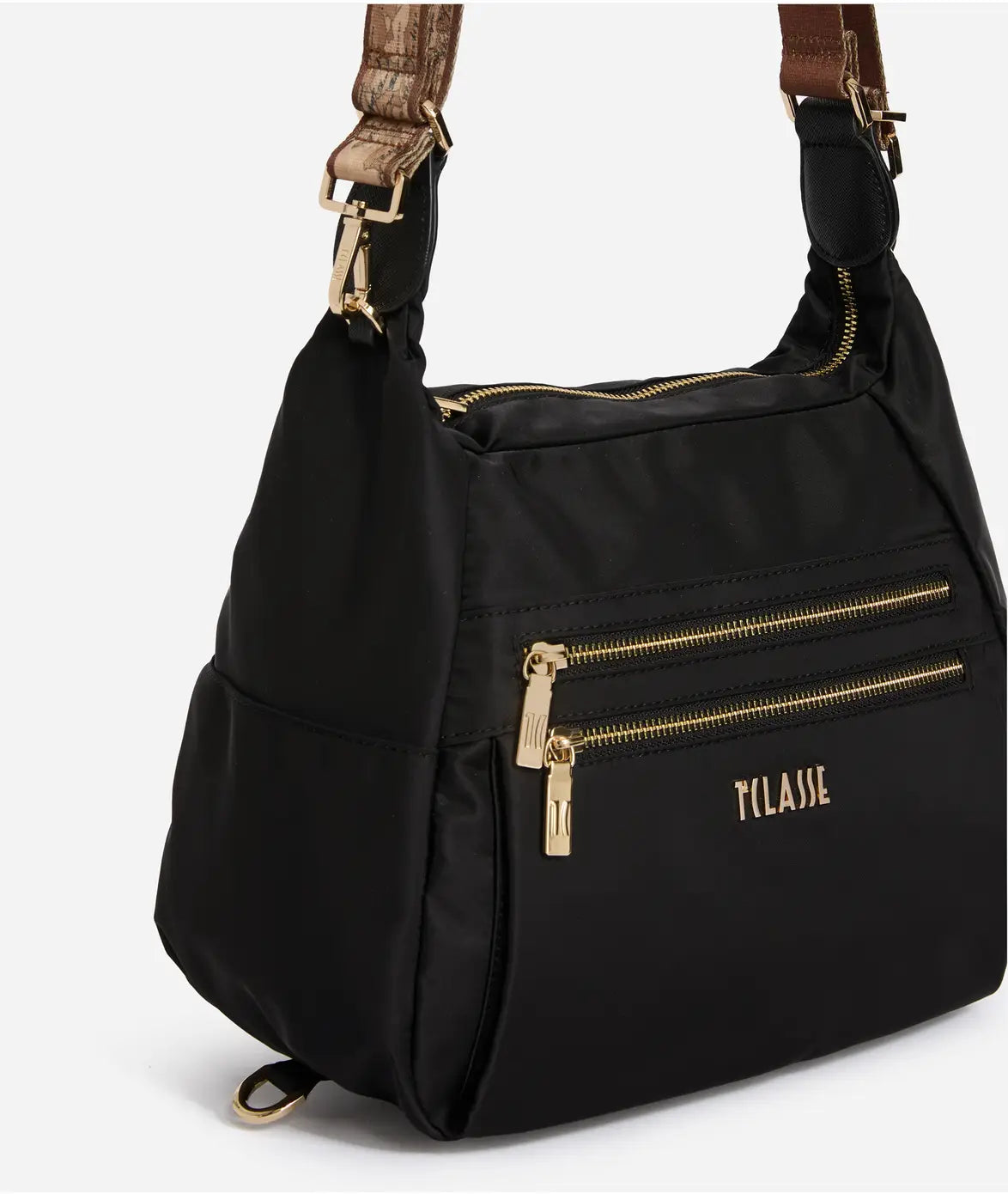 Whisper Nylon tracolla tripla portabilità Nera Alviero Martini