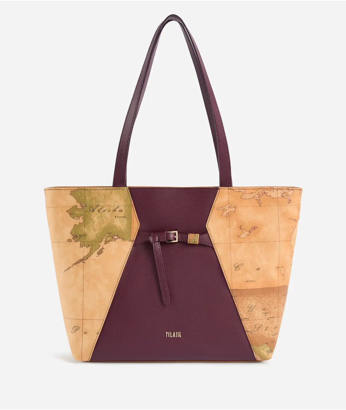 Geo Saloon borsa shopping Burgundy Alviero Martini