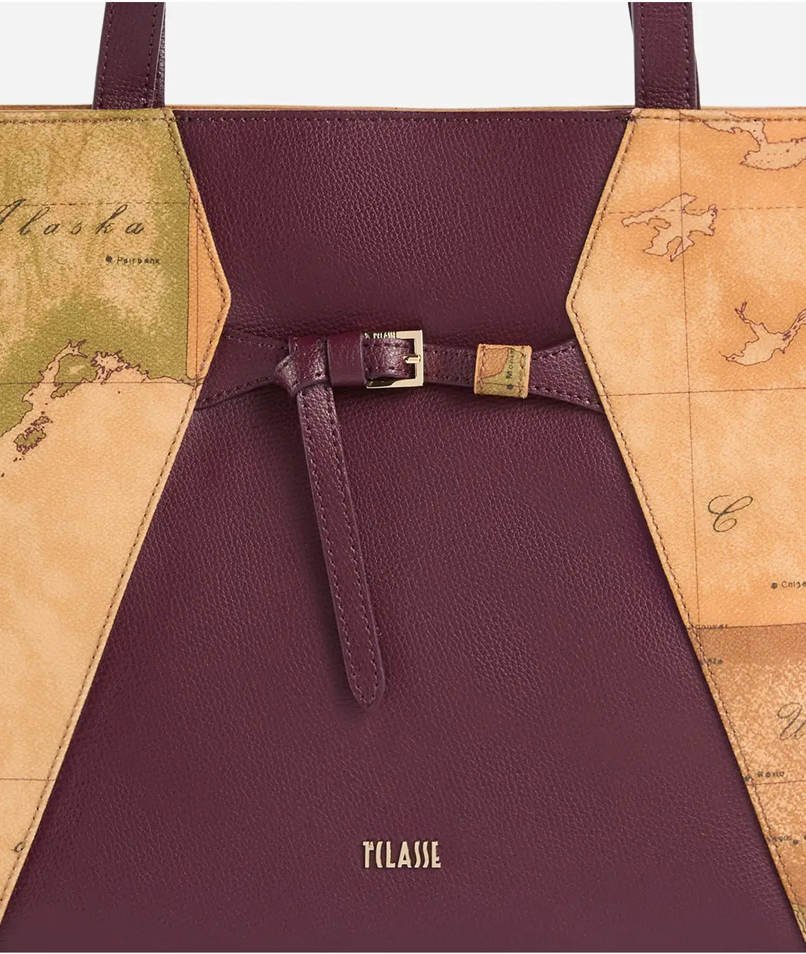 Geo Saloon borsa shopping Burgundy Alviero Martini