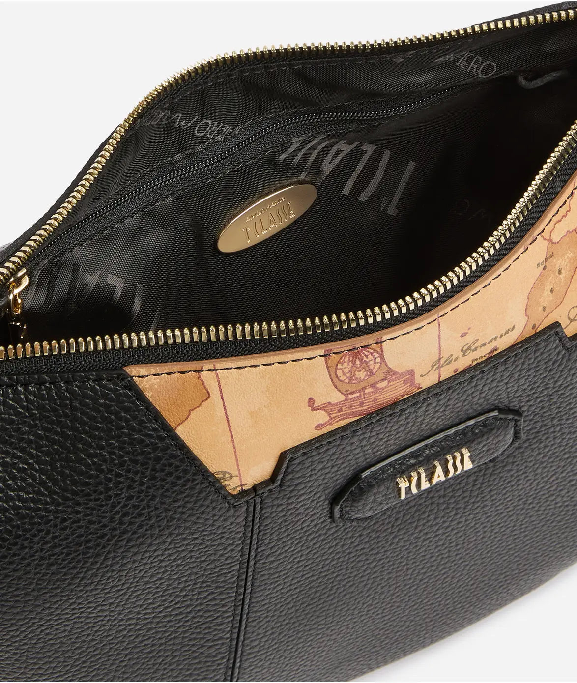 Sierra Leather tracolla a mezzaluna Nera Alviero Martini