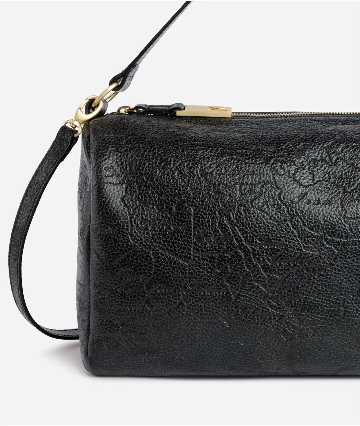 Antique Geo Leather bauletto Nero Alviero Martini