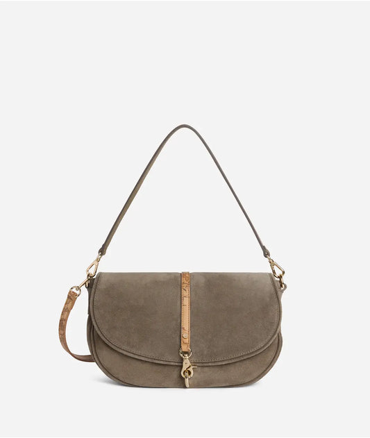 Savage Leather tracolla con patta Verde Oliva Alviero Martini