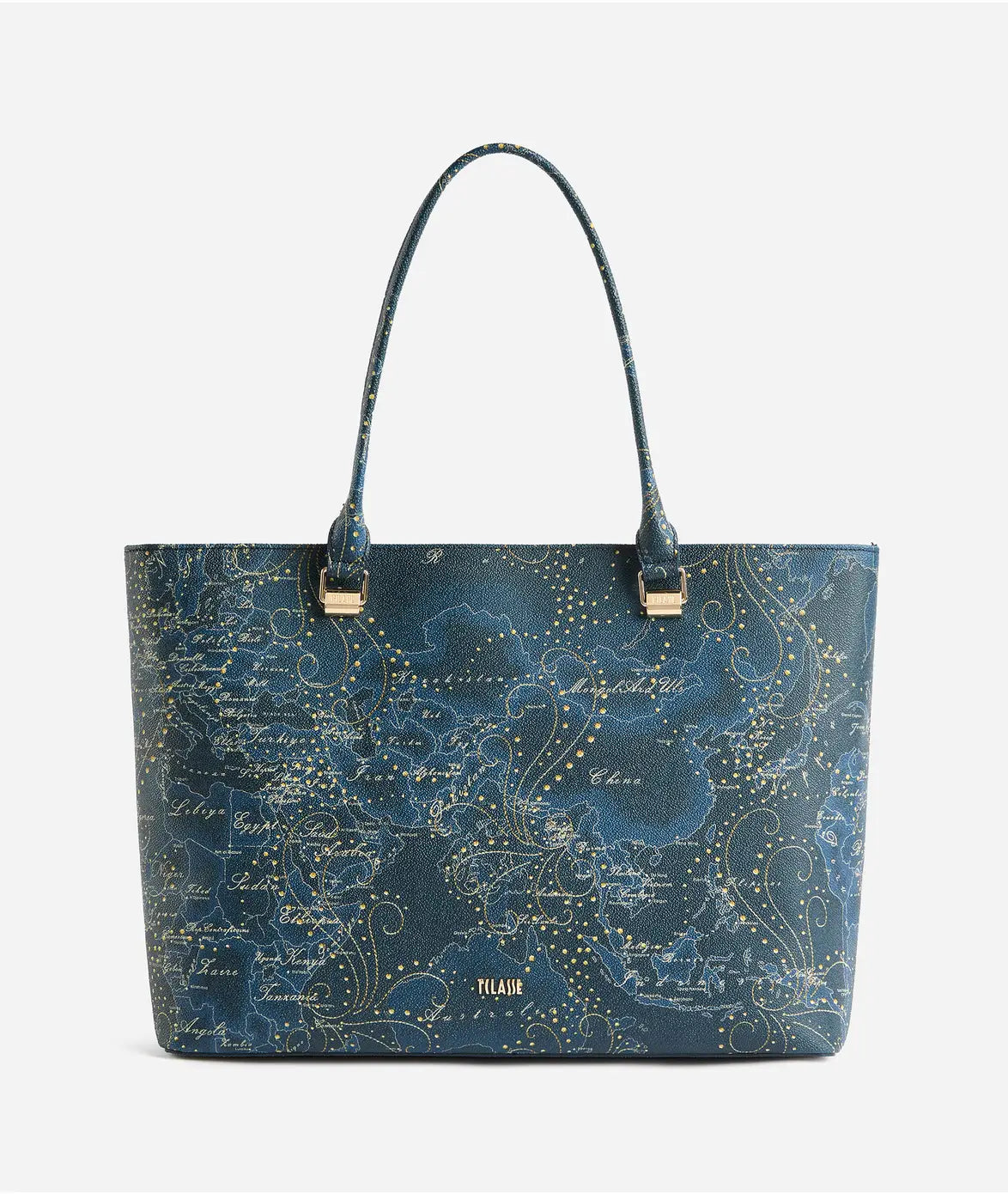 Festive Geo borsa shopping Blu Profondo Alviero Martini