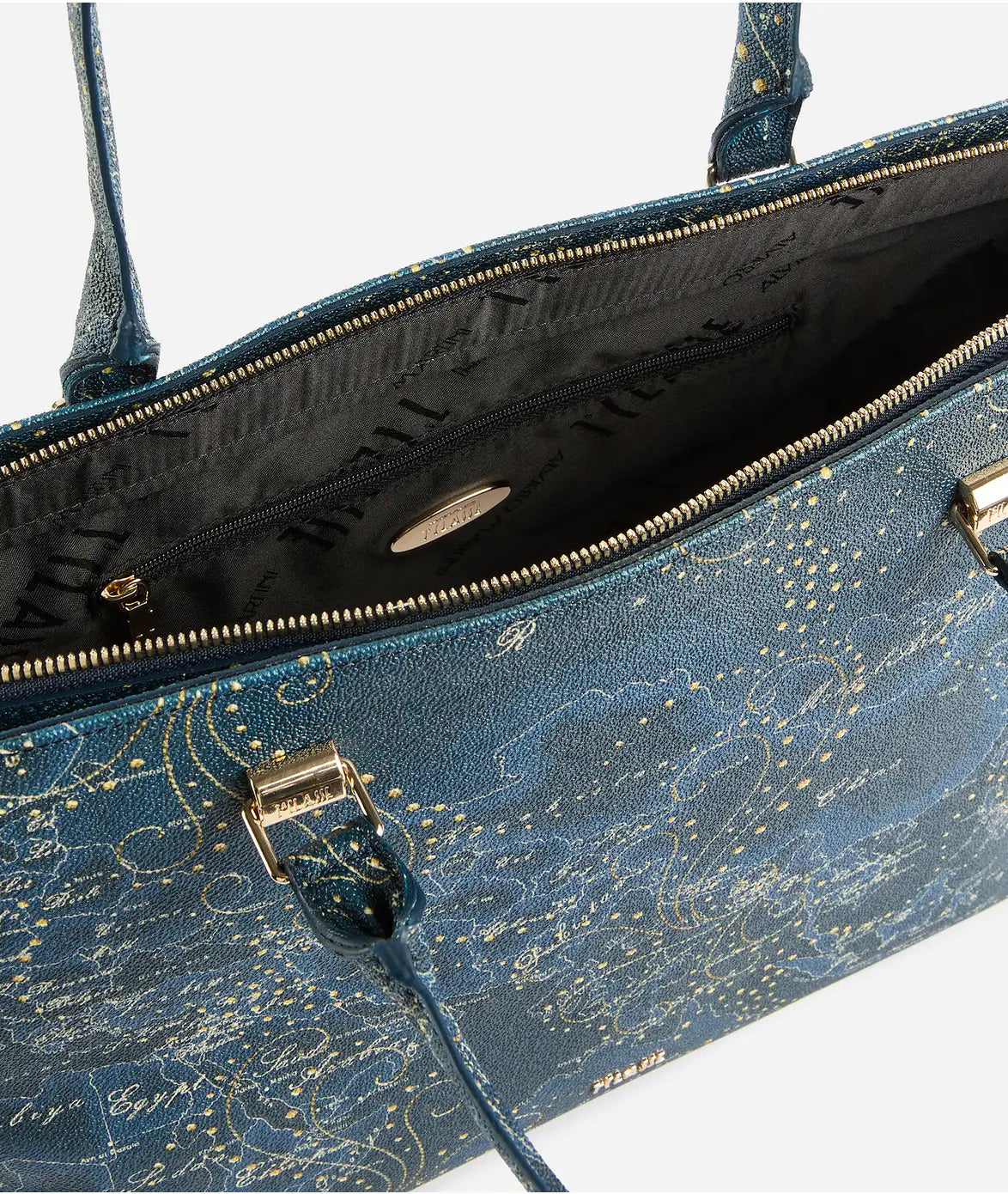 Festive Geo borsa shopping Blu Profondo Alviero Martini