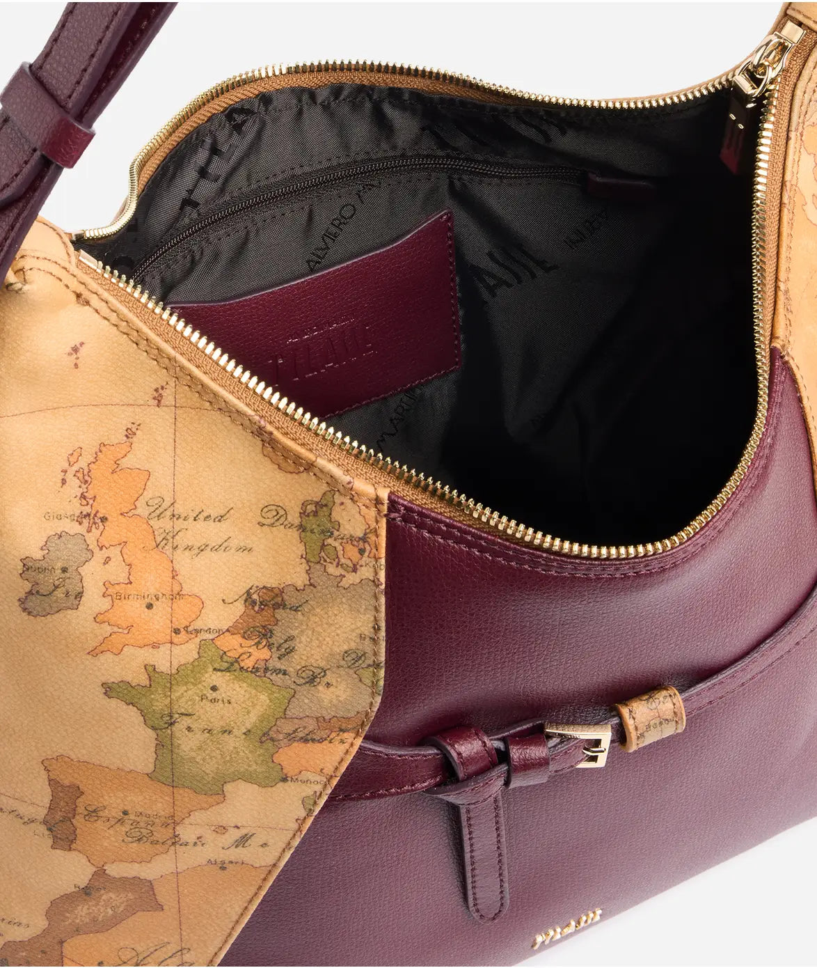 Geo Saloon sottospalla ampia Burgundy Alviero Martini