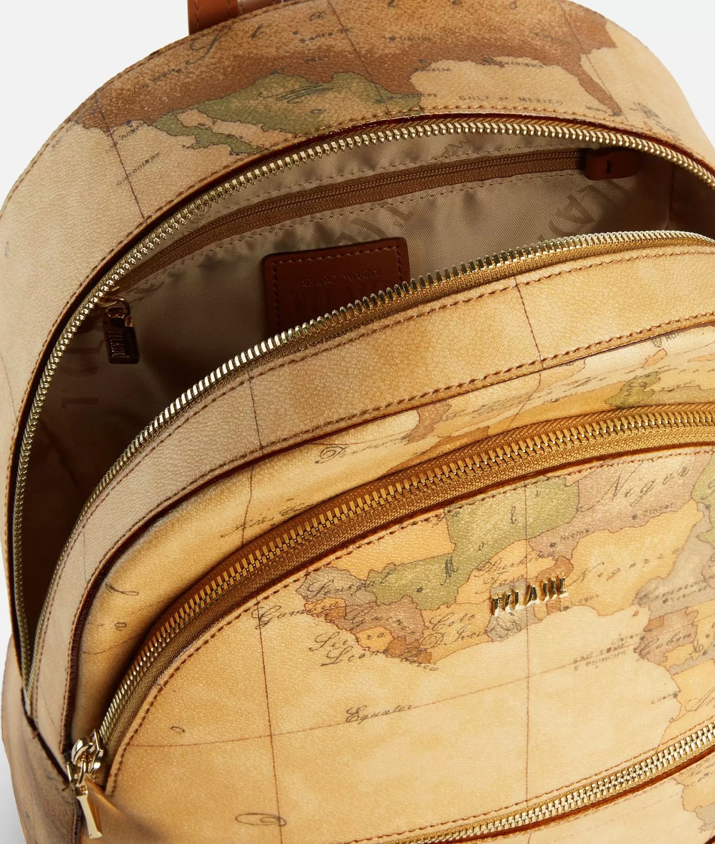 Art.C E046 6000 Zaino tre tasche in tessuto stampa Geo Classic Naturale