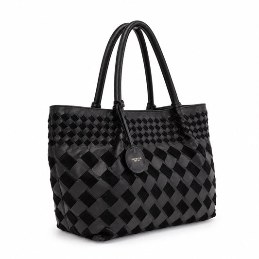 Tosca Blu shopping bag Milano in pelle colore Nero