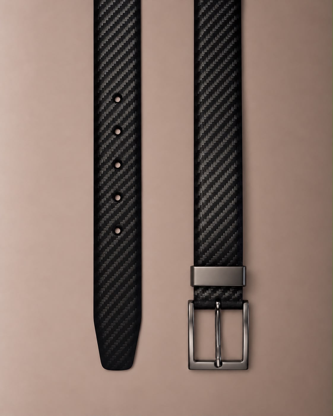 Cintura Uomo Double Face in Vera Pelle 100% Made in Italy – Il Kuoio 3112Nero/Carbonio