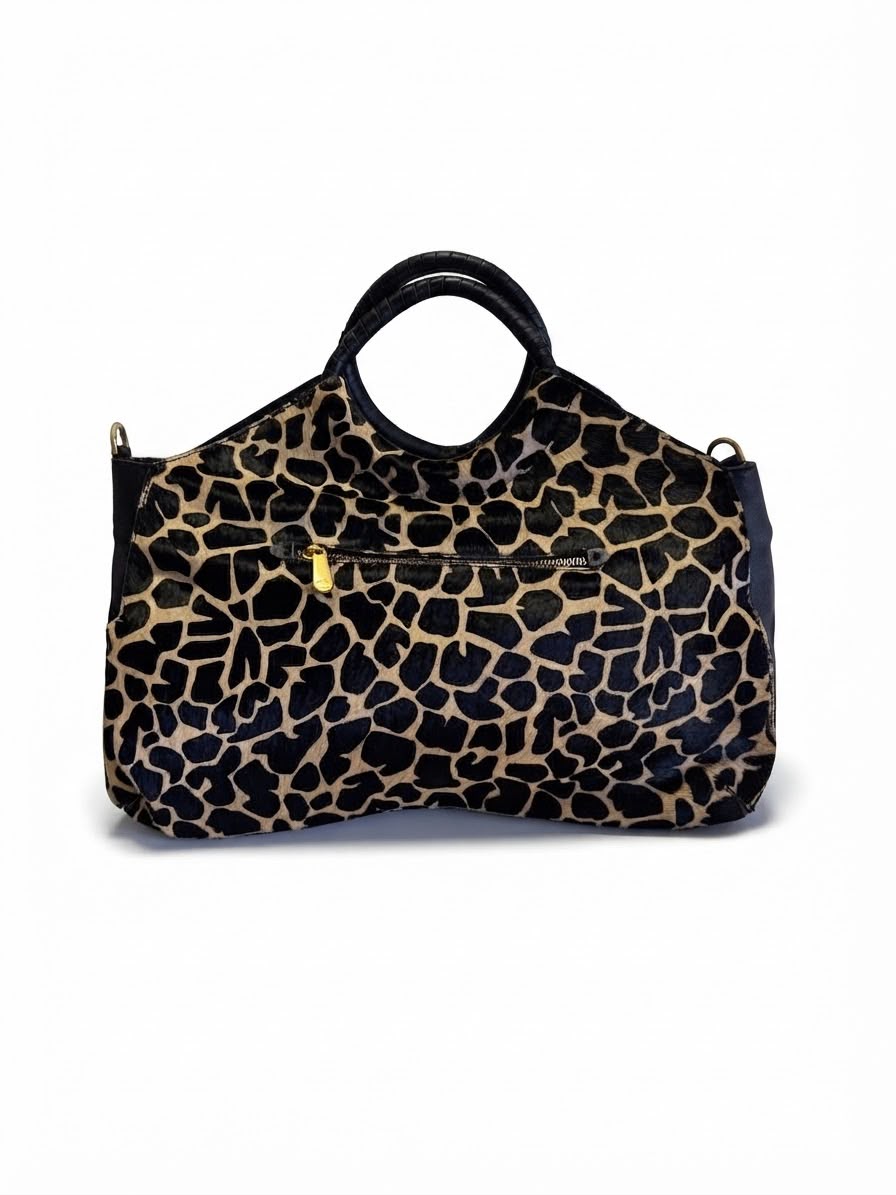 Borsa media a mano in pelle con inserti in cavallino CAV26501 Pelletteria Veneta