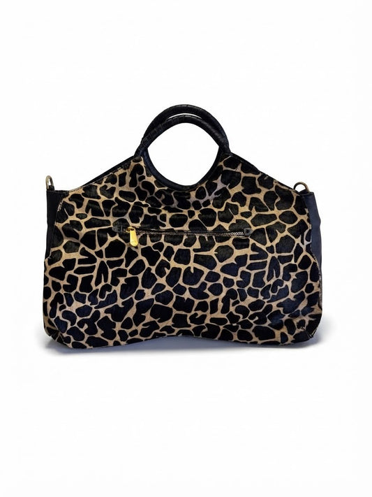 Borsa media a mano in pelle con inserti in cavallino CAV26501 Pelletteria Veneta