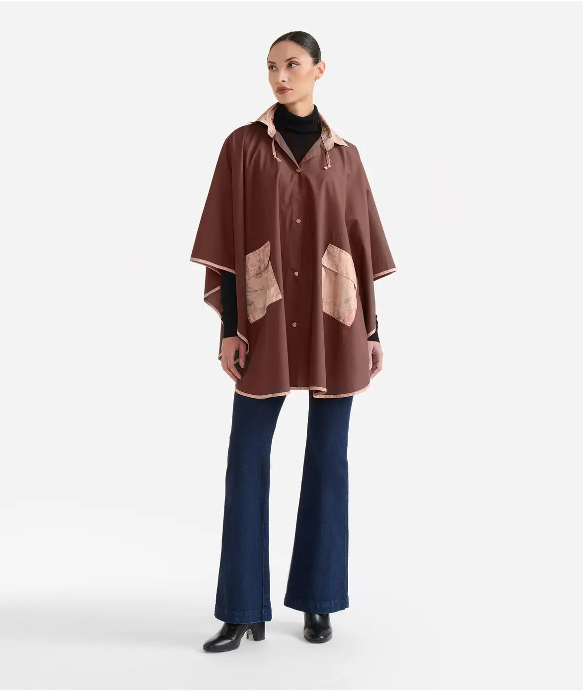 Poncho impermeabile lungo Marrone Alviero Martini