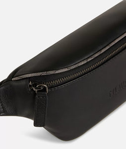 Belt bag in pelle nera