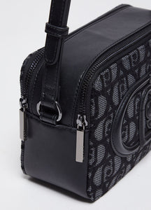 Borsa a tracolla jacquard con logo