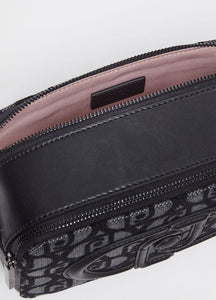 Borsa a tracolla jacquard con logo