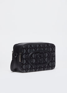 Borsa a tracolla jacquard con logo