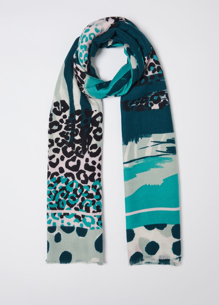 Foulard con stampa animalier