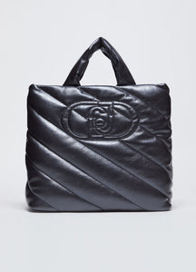 Shopping bag glossy matelassé