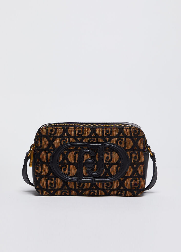 Borsa a tracolla jacquard con logo