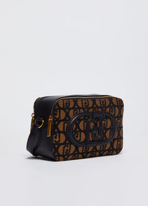 Borsa a tracolla jacquard con logo