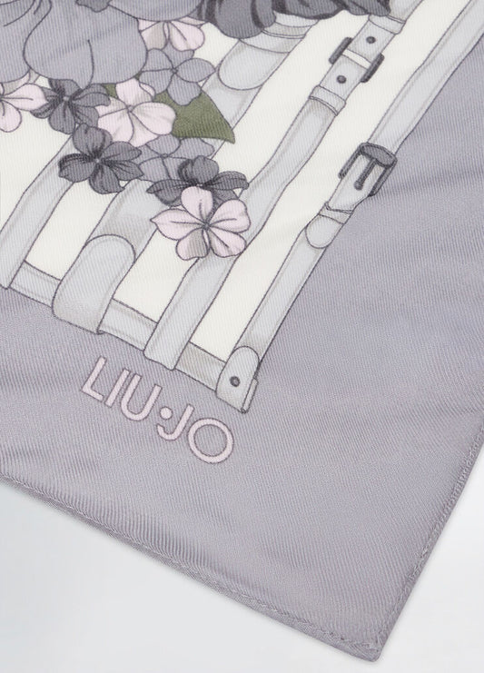 Foulard nero a fiori