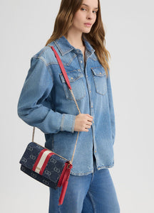 Borsa a tracolla piccola jacquard