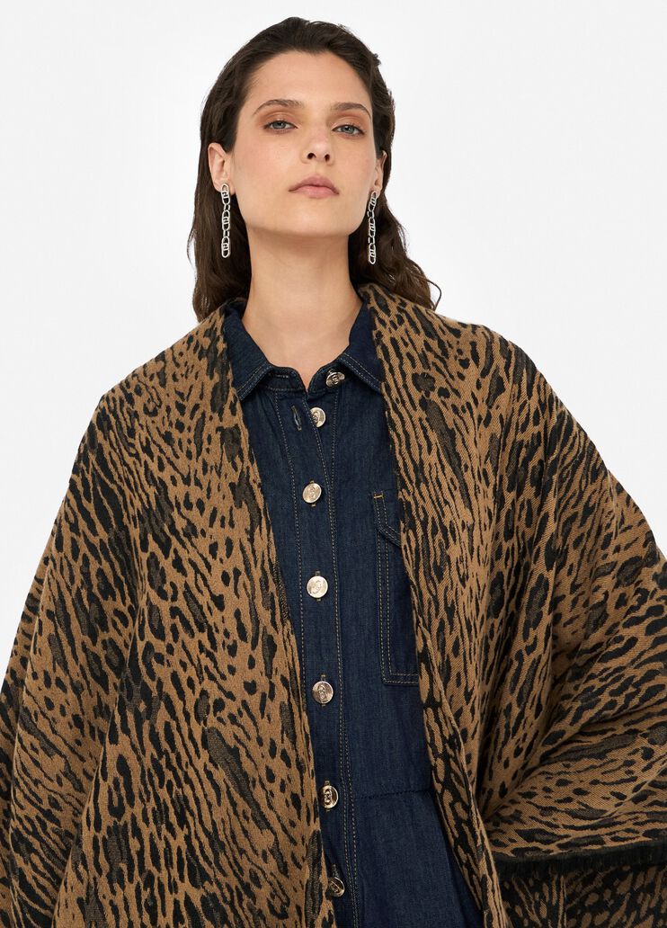 Poncho animalier