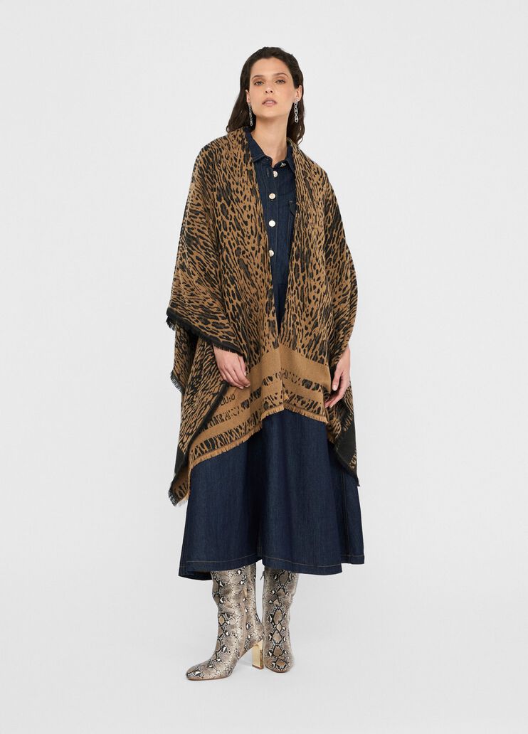 Poncho animalier