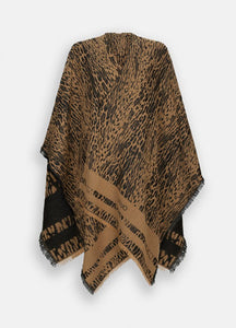 Poncho animalier