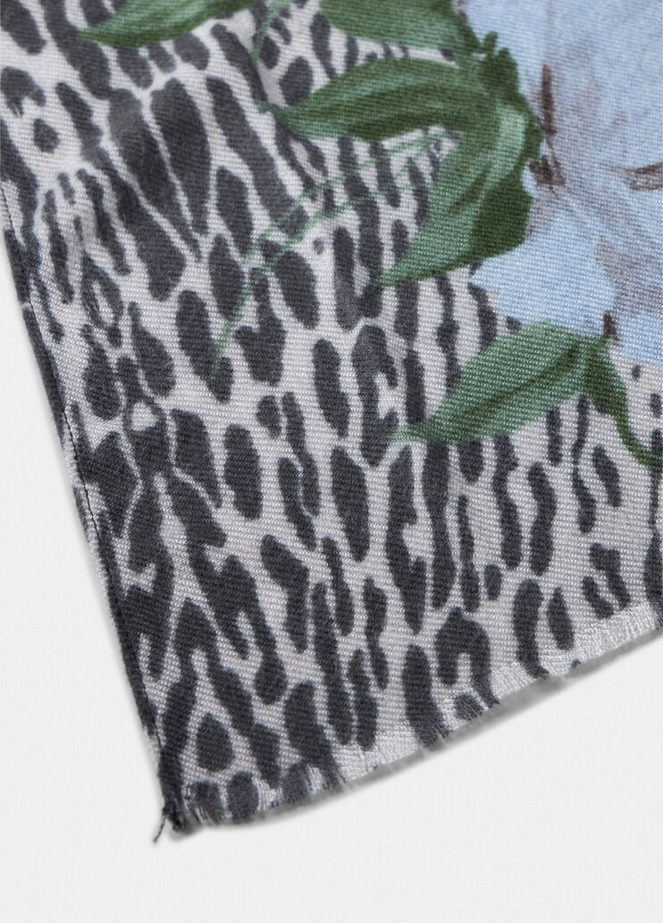 Stola animalier floreale