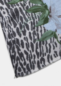 Stola animalier floreale