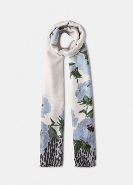 Stola animalier floreale
