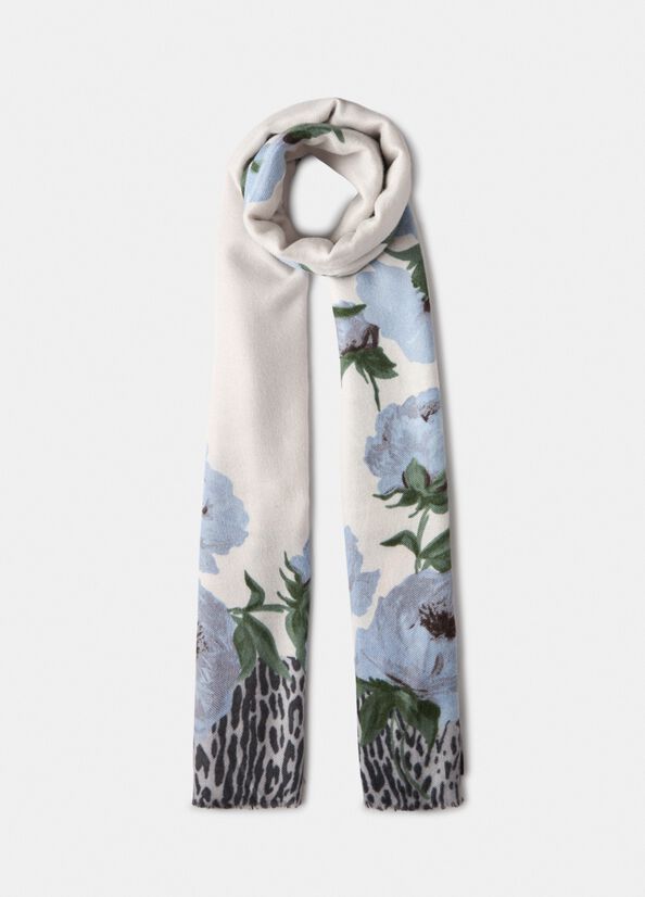 Stola animalier floreale