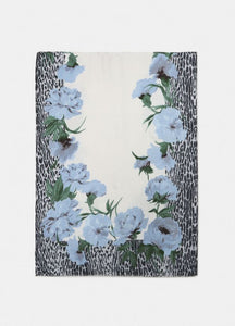 Stola animalier floreale