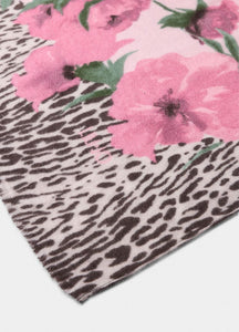 Stola animalier floreale