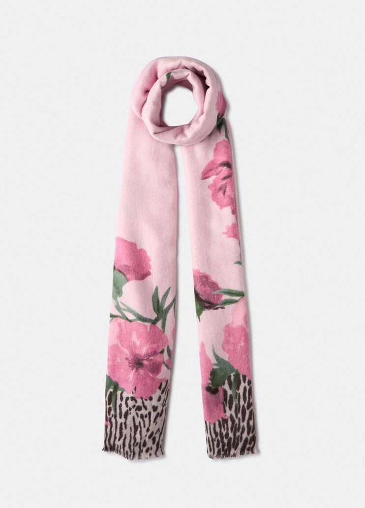 Stola animalier floreale