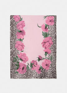 Stola animalier floreale