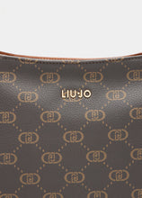 Carica l&#39;immagine nel visualizzatore di Gallery, Borsa hobo media con logo
