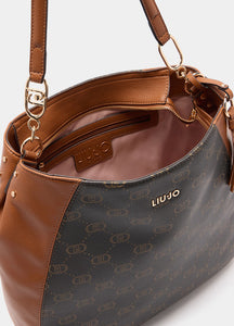 Borsa hobo media con logo