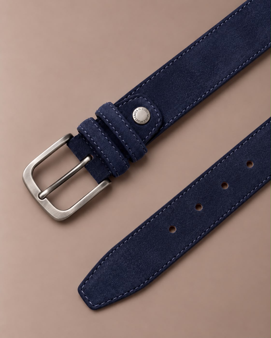 Cintura Uomo in Vera Pelle 100% Made in Italy – Il Kuoio 2650Blu