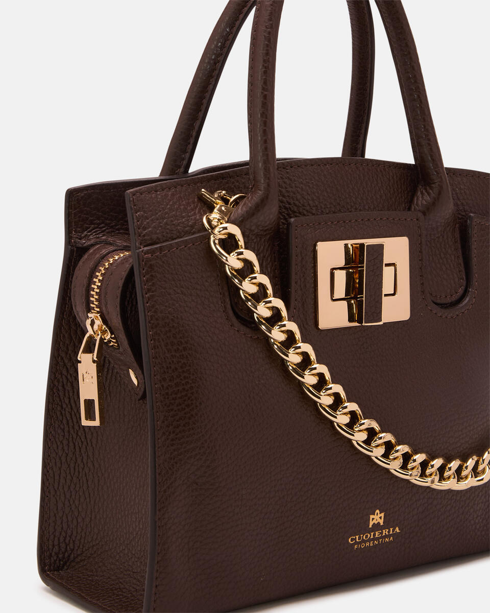 Tote bag piccola Collezione Bella Cioccolato Cuoieria Fiorentina