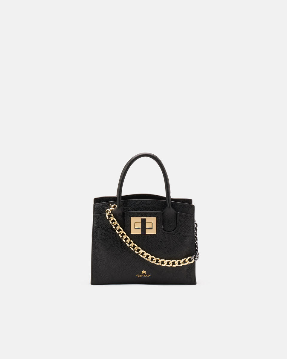 Tote bag piccola Collezione Bella Nero Cuoieria Fiorentina