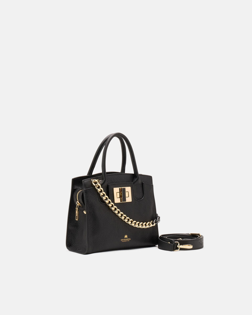 Tote bag piccola Collezione Bella Nero Cuoieria Fiorentina