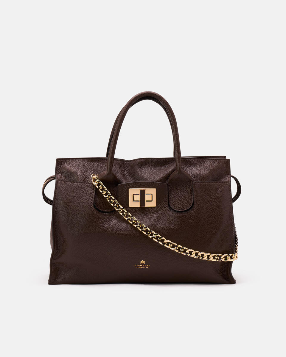 TOTE BAG GRANDE Collezione Bella Cioccolato Cuoieria Fiorentina