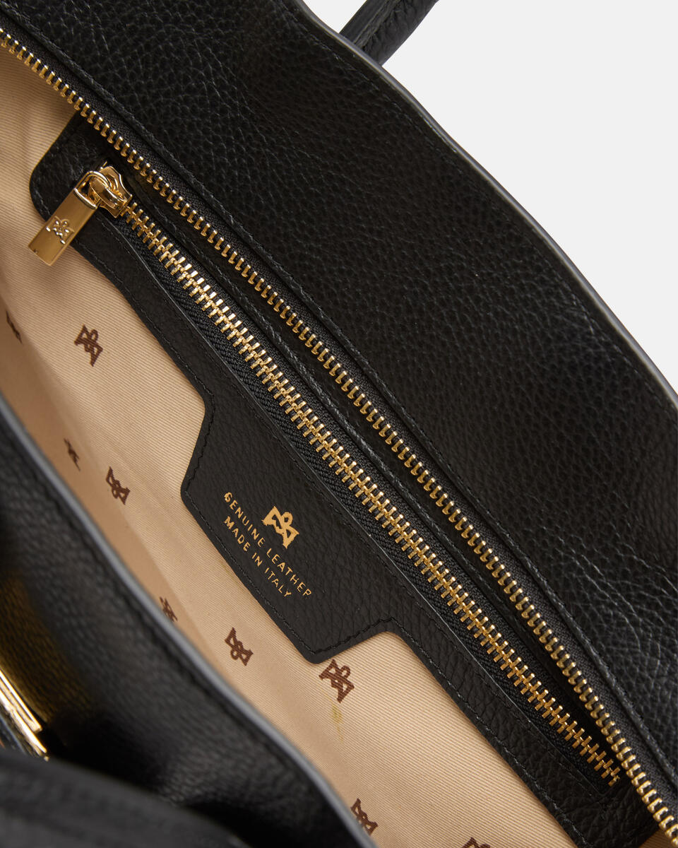 TOTE BAG GRANDE Collezione Bella Nero Cuoieria Fiorentina