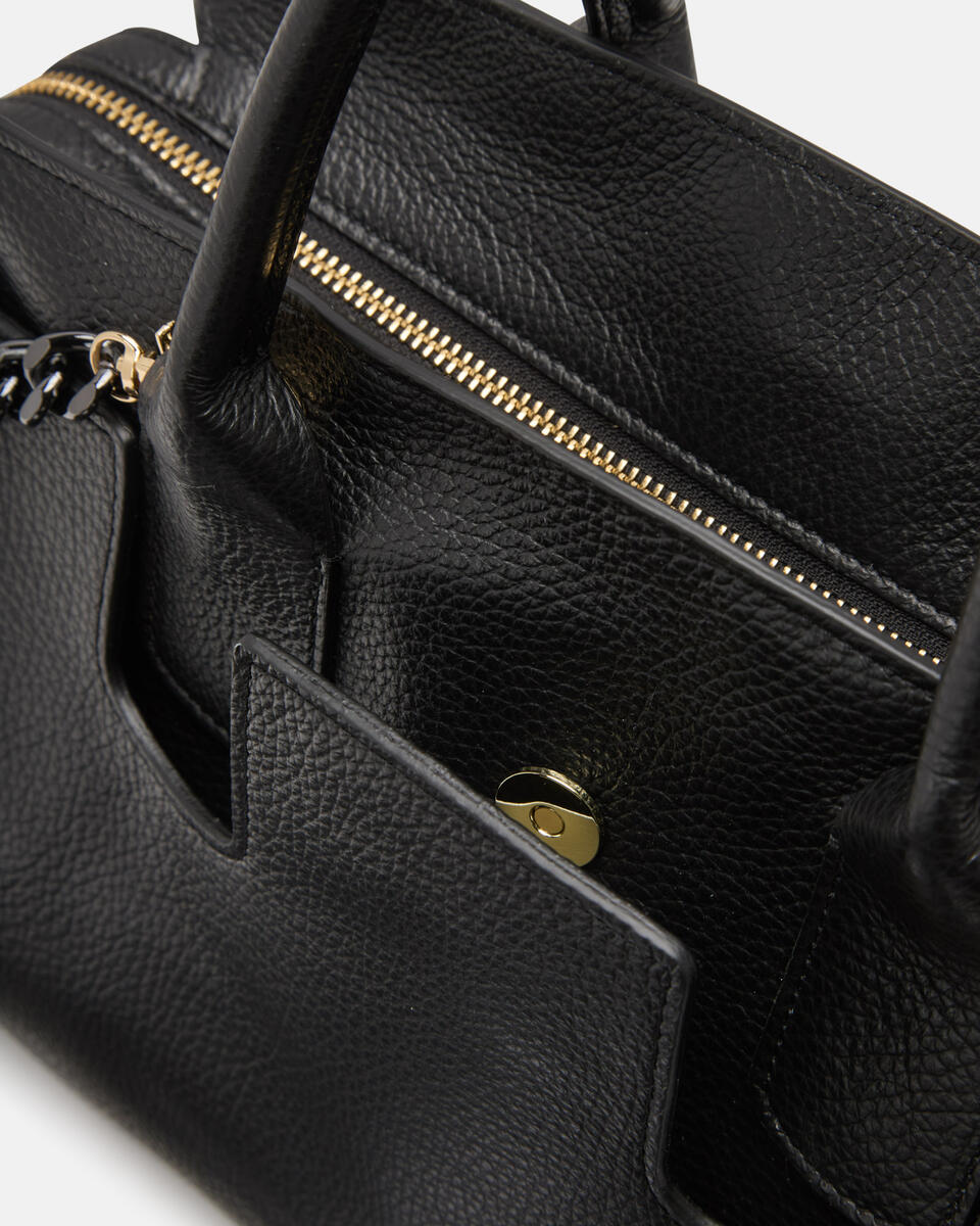 TOTE BAG GRANDE Collezione Bella Nero Cuoieria Fiorentina