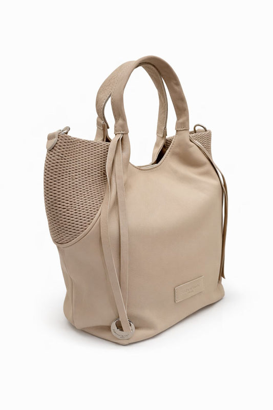 Borsa a Mano 'Levada' in Pelle Beige - Pelletteria Veneta