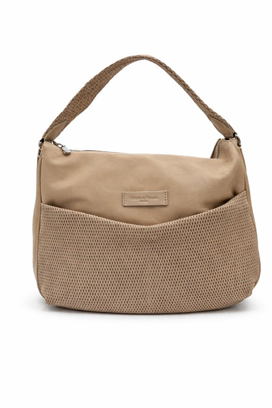 Borsa a Spalla 'Levada' in Pelle Beige - Pelletteria Veneta