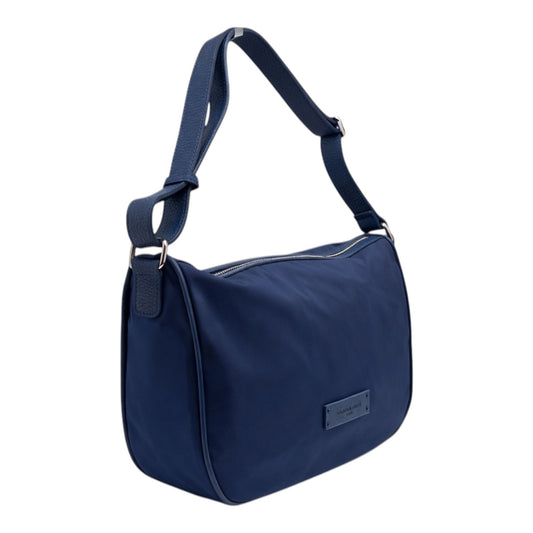 Borsa a Tracolla Grande 'Vela' in Nylon Blu - Pelletteria Veneta